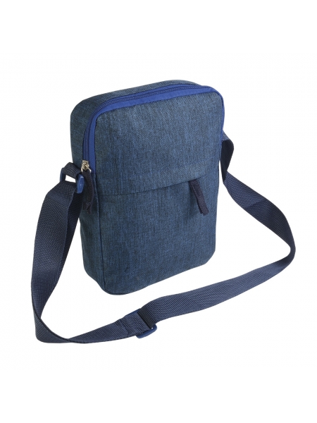 Borsello in poliestere con due tasche e tracolla